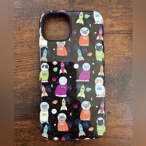 Space Cat Phone Case - Black iPhone 13